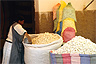 Selling pasankalla in Copacabana, Bolivia
