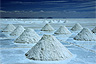 Montanitas de sal (salt mountains), Bolivia