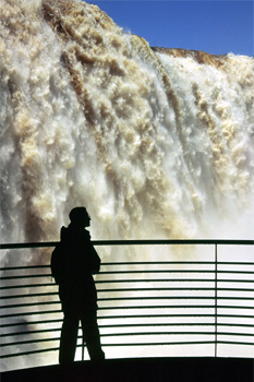 Up close and personal at Salto Floriano, Iguacu Falls, Brazil