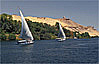 Feluccas in front of Elephantine Island