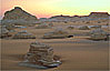 Rock formations in evening light