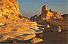 Rock formations in evening light