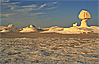 Mushroom rock formation in White Desert