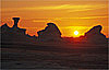 Rock formations in evening light