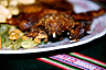 Cuy chactado (fried guinea pig) comes with all body parts, Peru