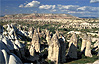 Fairy chimnies in Cappadocia near Goreme